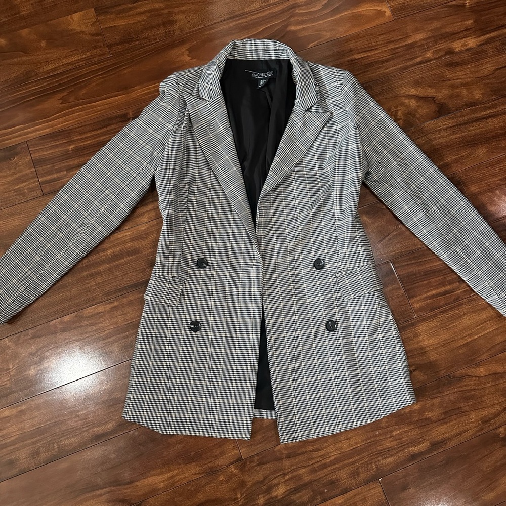 Rachel Zoe Black and White Checkered Blazer